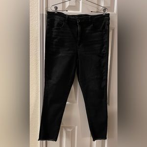 American Eagle Next level stretch jeggings high waist black Sz 16 barely worn